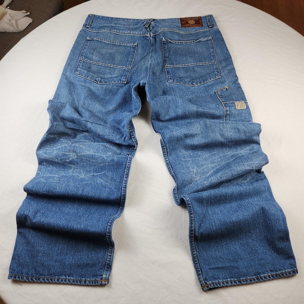 Polo Jeans Co Ralph Lauren 67-96 Mens Blue Baggy Skater Jeans Size 36 Y2K 90s